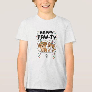 Happy Pawty Birthday Kinderen Basic T-shirt