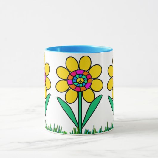 Happy Peace Daisies Mok (Midden)