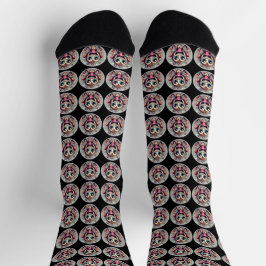Happy Peace Monkey - Crew Socks Sokken