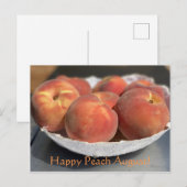 Happy Peach August! Briefkaart (Voorkant / Achterkant)