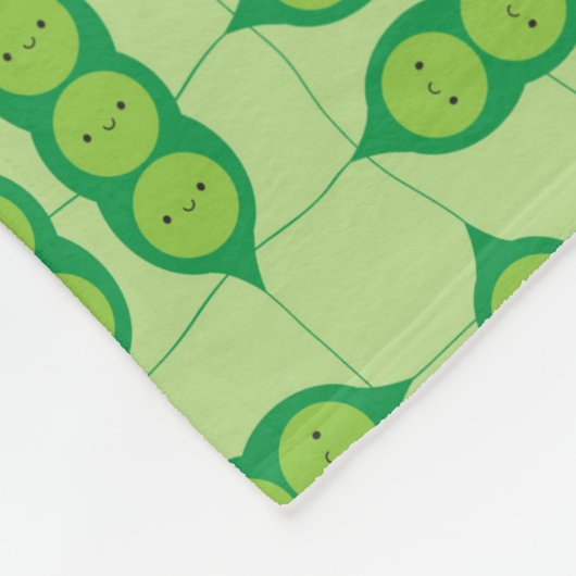 Happy Peapods Fleece Deken (Hoek)
