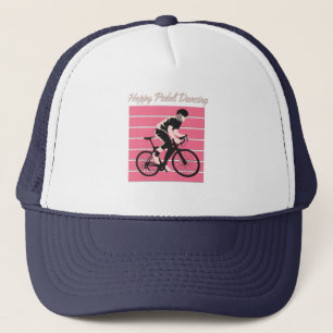 Happy Pedal Dancing - Cool Bike Rider Design Trucker Pet