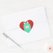 Happy Peekaboo Llama Hart Stickers (Envelop)