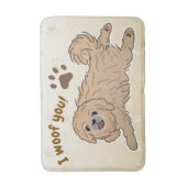 Happy Pekingese Hondenliefhebber I Woof You Paws Badmat (Voorkant Verticaal)
