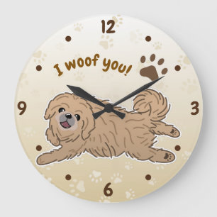 Happy Pekingese Hondenliefhebber I Woof You Paws Grote Klok