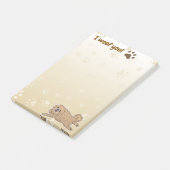 Happy Pekingese Hondenliefhebber I Woof You Paws Post-it® Notes (Schuin)