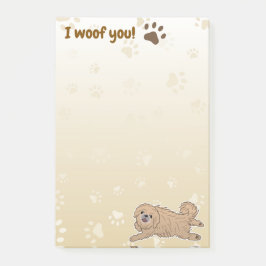 Happy Pekingese Hondenliefhebber I Woof You Paws Post-it® Notes