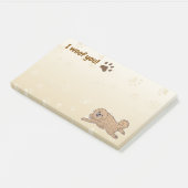 Happy Pekingese Hondenliefhebber I Woof You Paws Post-it® Notes (Schuin)