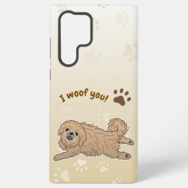 Happy Pekingese Hondenliefhebber I Woof You Paws Samsung Galaxy Hoesje