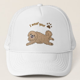 Happy Pekingese Hondenliefhebber I Woof You Paws Trucker Pet