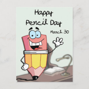 Happy Pencil Dag 30 maart Briefkaart