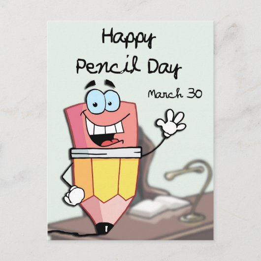 Happy Pencil Dag 30 maart Briefkaart (Voorkant)