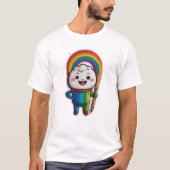 Happy Pencil Sketching Rainbow T-shirt (Voorkant)