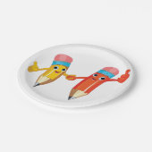 Happy Pencils Papieren Bordje (Gekanteld)