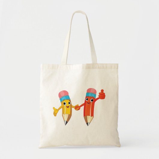 Happy Pencils Tote Bag (Voorkant)