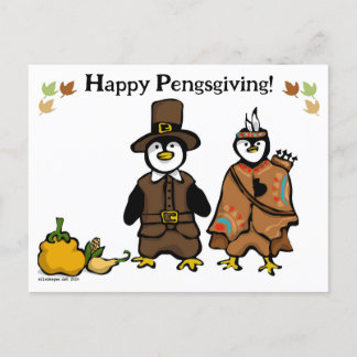 Happy Pengsgiving Feestdagenkaart