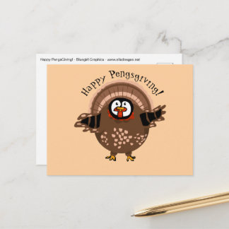Happy PengsGiving Turkey Feestdagenkaart