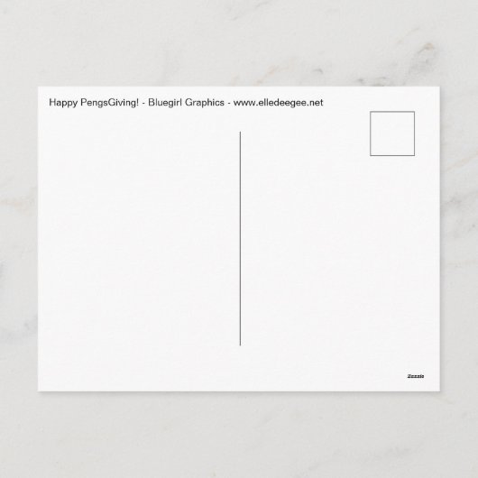 Happy PengsGiving Turkey Feestdagenkaart (Achterkant)