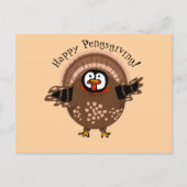 Happy PengsGiving Turkey Feestdagenkaart (Voorkant)