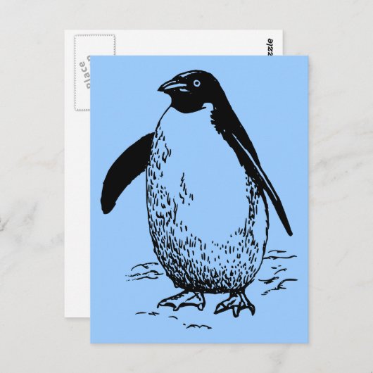 Happy Penguin Briefkaart (Voorkant / Achterkant)