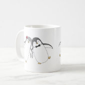 Happy Penguin Couple Cute Wedding Jubileum Mok (Voorkant links)
