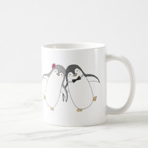 Happy Penguin Couple Cute Wedding Jubileum Mok