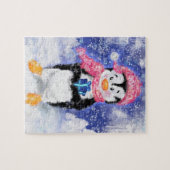 Happy Penguin - Cute - Kerstmis Legpuzzel (Horizontaal)
