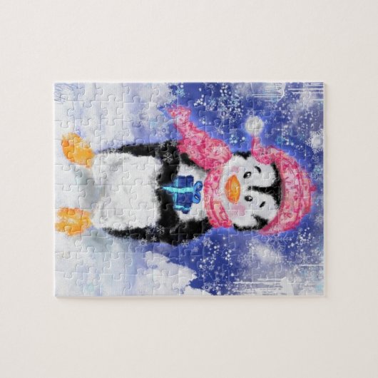 Happy Penguin - Cute - Kerstmis Legpuzzel (Horizontaal)