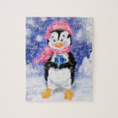 Happy Penguin - Cute - Kerstmis Legpuzzel (Verticaal)