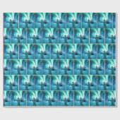 Happy Penguin Dancing Under Northern Lights Cadeaupapier (Vlak)