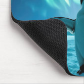 Happy Penguin Dancing Under Northern Lights Muismat (Hoek)