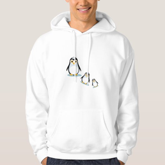 Happy Penguin Familie Hoodie (Voorkant)