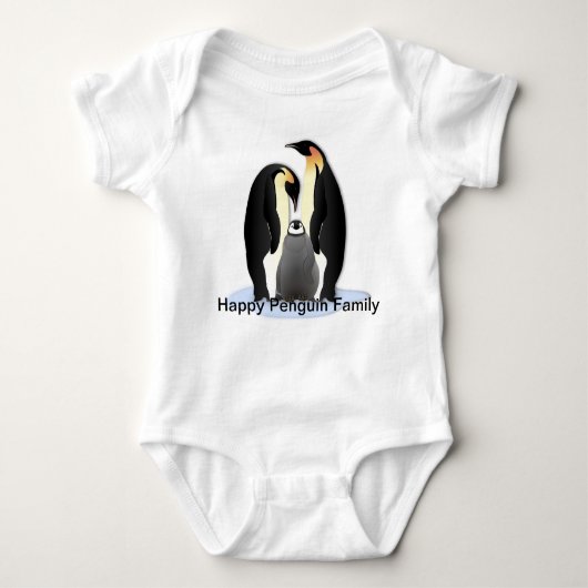 Happy Penguin Family Baby Shirt (Voorkant)