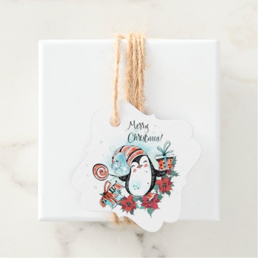 Happy Penguin Favoriet/Cadeau Label (In situ)