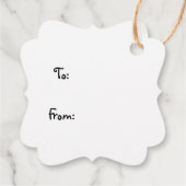 Happy Penguin Favoriet/Cadeau Label (Achterkant)