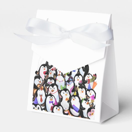 Happy Penguin Favoriete Boxen Bedankdoosjes (Voorkant Zijde)
