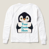 Happy penguin holding a sign to personalize (Achterkant)