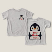 Happy penguin holding a sign to personalize (Ontwerp Voorkant & Achterkant)