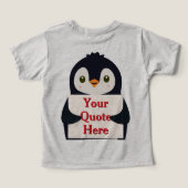 Happy penguin holding a sign to personalize (Design achterkant)