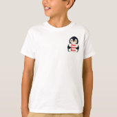 Happy penguin holding a sign to personalize t-shirt (Voorkant)