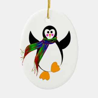 Happy Penguin Keramisch Ornament