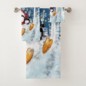 Happy Penguin - Kerstmis Bad Handdoek (Insitu)