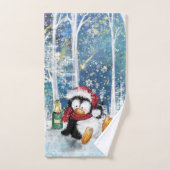 Happy Penguin - Kerstmis Bad Handdoek (Handdoek)