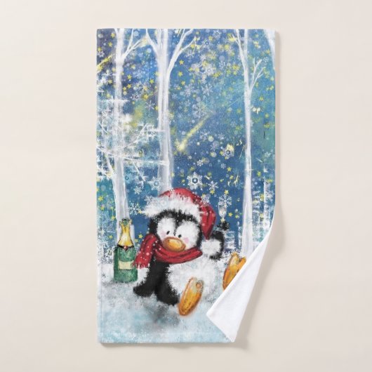 Happy Penguin - Kerstmis Bad Handdoek (Handdoek)