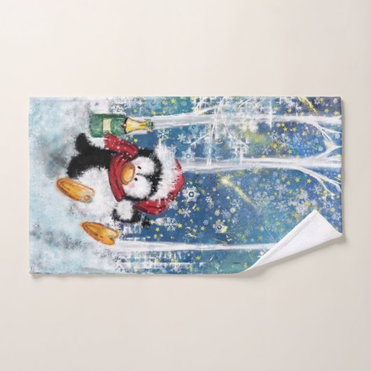Happy Penguin - Kerstmis Bad Handdoek (Handdoek)