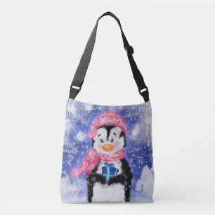 Happy Penguin - Kerstmis - Crossbody Tas