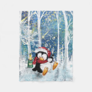 Happy Penguin - Kerstmis Fleece Deken