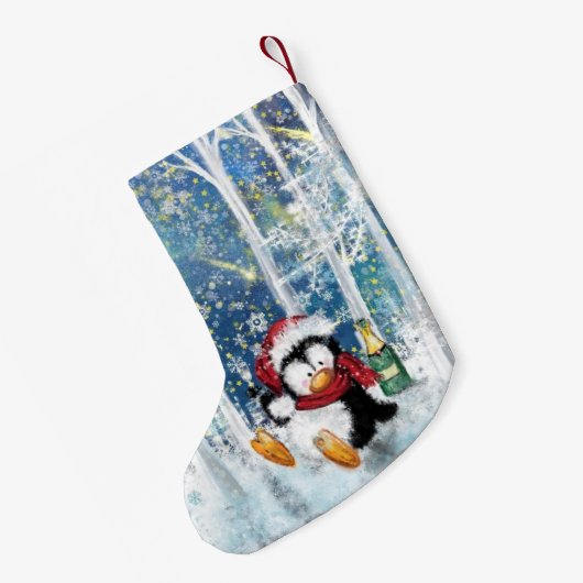 Happy Penguin - Kerstmis Kleine Kerstsok (Achterkant (Hangend))