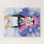 Happy Penguin - Kerstmis - Legpuzzel (Horizontaal)
