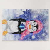 Happy Penguin - Kerstmis Legpuzzel (Horizontaal)